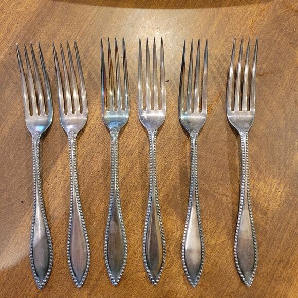Antique Rogers Bros/Rogers Smith A1 Forks, Set Of 6 G2 - Picture 1 of 12